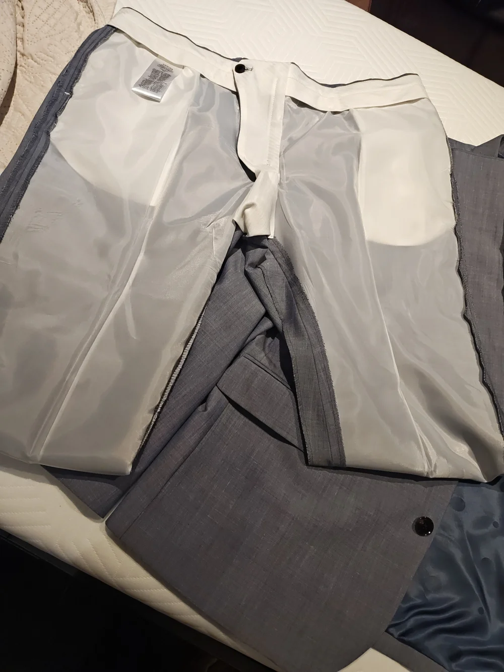 Men's Light Gray Two-Button Suit Paul Smith 46x32 R